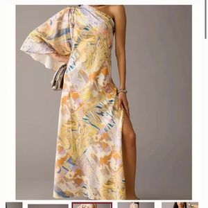 Mandira Wirk One-Shoulder Printed Dress Size Medium